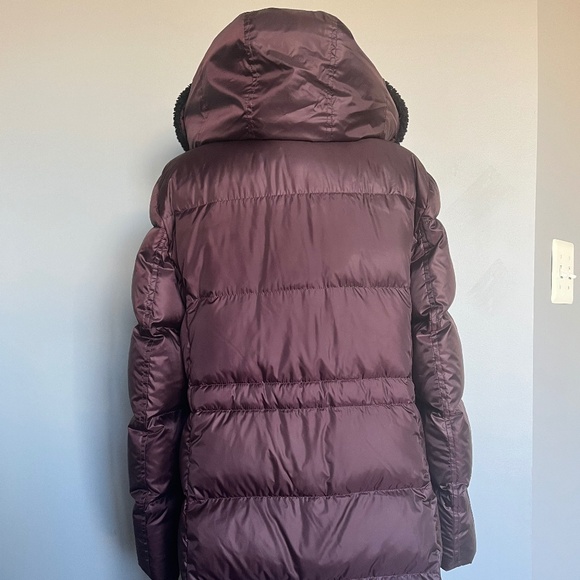 NWT Coach Quilted Long Puffer Coat Bordeaux Winter Jacket Maroon Faux Fur MEDIUM - Picture 11 of 14
